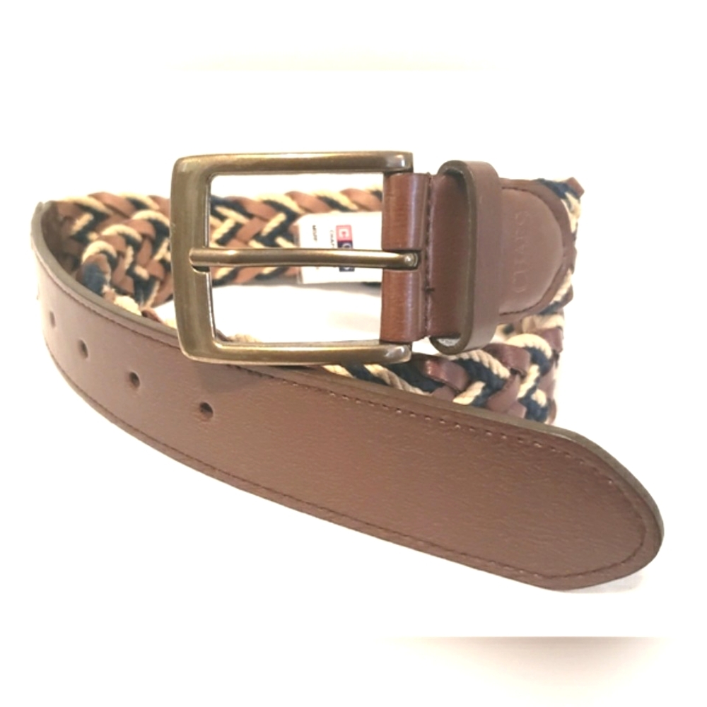 Chaps Woven Rope Brown Multicolored Belt Nautical Size 36 EUC